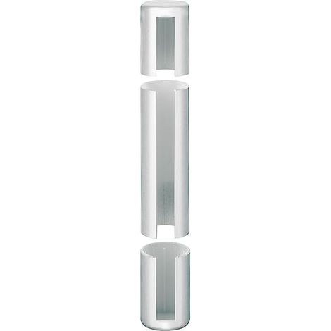 Couvre gond cache paumelle pour fenêtre porte portail en plastique Charnière Capuchon Protection Meuble Douille, 20mm chromé mat longueur 149mm 3 parties