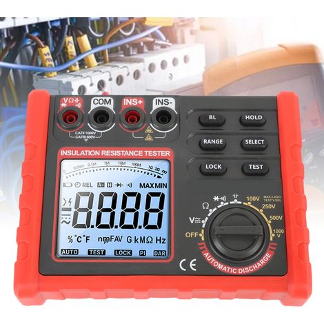 Testeur de résistance d'isolement intelligent MH15, ohmmètre d'isolement 500 V, mégohmmètre numérique haute tension 1000 V, testeur de fusion pour électricien (1/5)