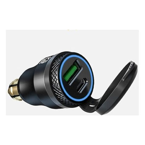 USB Cigarette Lighter Adapter - For BMW Motorcycle, DIN/Hella - EU Plug USB C PD 3.0 & QC 3.0 (1/4)