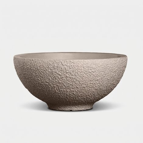 Vaso ciotola per esterno in LLDPE Graniglia - Tortora (1/3)