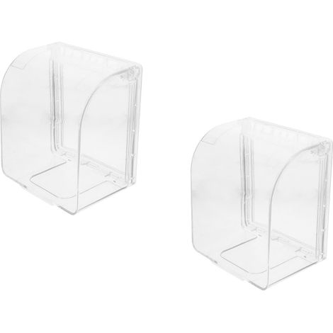 2pcs Outdoor plug Cover Wall socket Cover pour prise électrique Protector socket résistant aux intempéries Shell socket Cover Box pour la maison