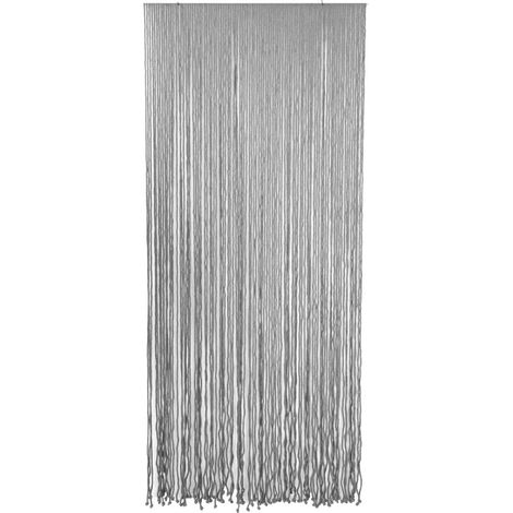 Rideau de Porte Coton Polyester Corde tressée qualité supérieure,Largeur 90 cm x Longueur 200 cm, Plusieurs modèles aux Choix - Gris 94 brins.