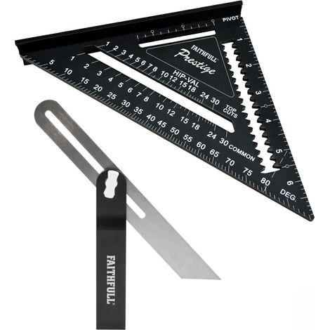 Faithfull FAICSQSB Prestige Speed Square 180mm 7in Sliding Bevel 250mm 10in (1/5)