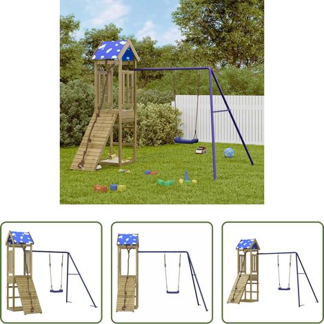 vidaXL Holzspielplatz -  Spielturm Imprägniertes Kiefernholz (1/5)