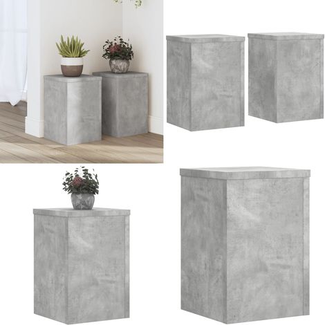 Pflanzenständer 2 Stk. Betongrau 20x20x30 cm Holzwerkstoff - Pflanzenständer - Blumenständer - Indoor Pflanzen - Wohnzimmer Dekoration - Beton Grau - Home & Living (1/5)