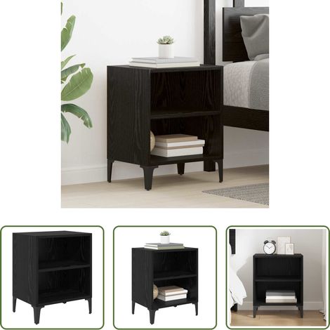 Meuble de chambre - Cabinet de chevet Chêne noir 40 x 30 x 50 cm Bois d'ingénierie (1/5)