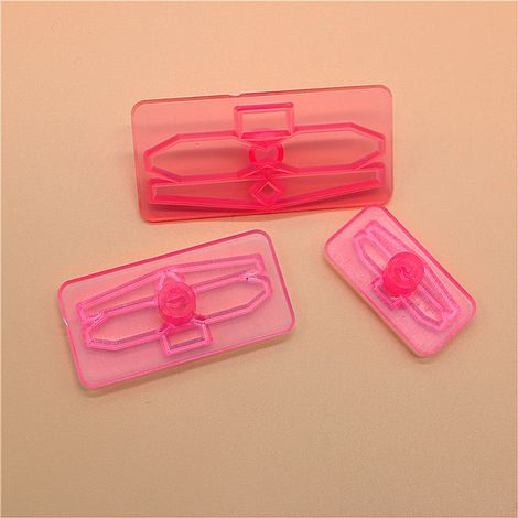 3-teiliges Set aus lebensmittelechten Kunststoff-Ausstechformen in Schleifenform zum Ausstechen von Fondant, Kuchenglasur und Keksen (1/5)
