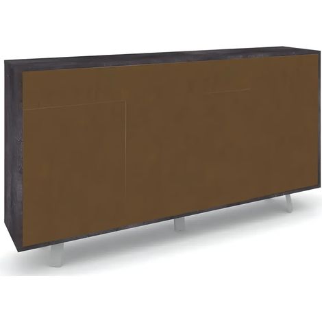 Mobile 3 Ante 3 Cassetti 164L x 41P x h92 – Finitura Nero Opaco e Ruggine – Sarmog (1/5)