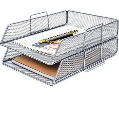 Lot de 2 Trieurs, Maille métallique, Format A4, Robuste, Bureau, École (1/5)