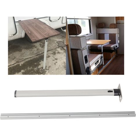 Pied de table pliable en alliage d'aluminium 730mm pour camping-car, caravane, bureau mural amovible