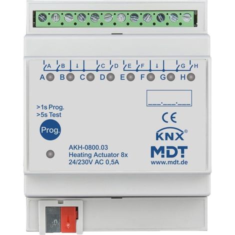 mdt Actuador de calefacción 8 canales 4TE REG 24-230
