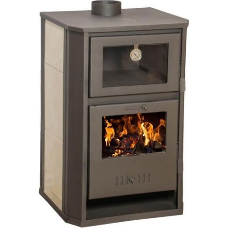 Poêle à Bois avec Four pour système de Chauffage Central BALKAN ENERGY Suzana Ceramic 11.6kW - 17.5kW (1/5)