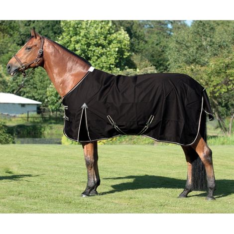 ELDORADO Übergangsdecke für Pferde, 150 g - schwarz - 115 cm