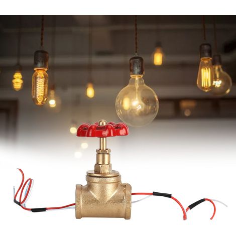 Vintage Steampunk 3/4-Zoll-Absperrventil-T-Lichtschalter mit Kabel für industrielle Lampenzubehörteile (1/5)