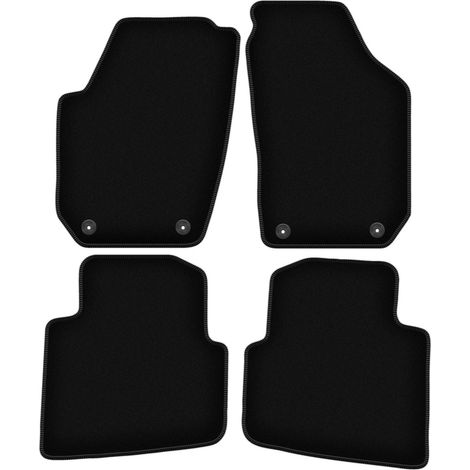 Tapis de sol en velours noir BASIC pour : Skoda Roomster kombivan (2006-2015)