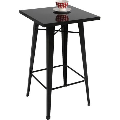 Mesa Taburete metal negra