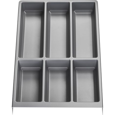 Besteckeinsatz SEPARADO Individual silbergrau genarbt (300 x 474 x 51 mm) Schubladeneinsatz ab 40cm Schrankbreite für Besteck von SOTECH (1/4)