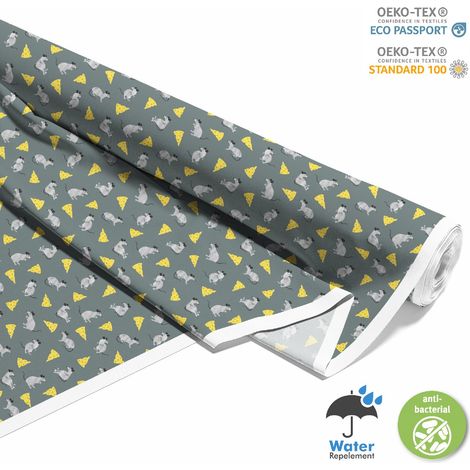 OUTDOOR DEKOSTOFFE OXFORD - Motiv Maus und Käse (1/5)