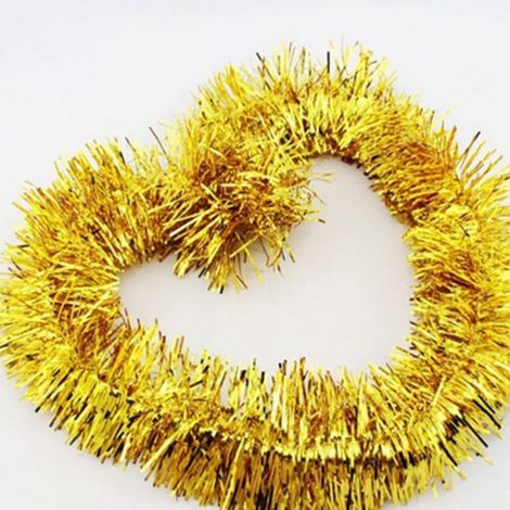 Lot de 20 Brillant Guirlandes Décoration pour Arbres de noël 2m Longue Christmas de Mariage Anniversaire Fête (20 pcs, Jaune)