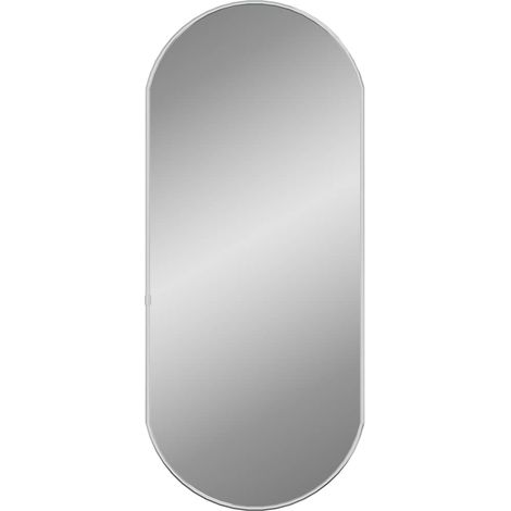 vidaXL Espejo de pared ovalado plateado 70x30 cm (1/2)