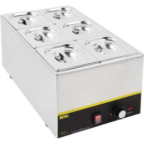 Ensemble 6 Bacs Inox GN 1/6 avec Couvercles et 2 Entretoises - Vogue