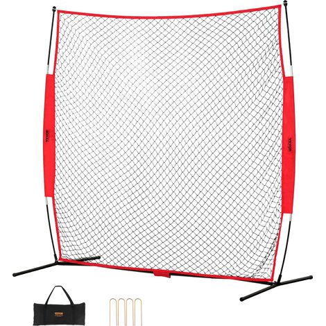 Filet d'Entraînement de Baseball Softball 238x212 cm, Filet de Protection Pare-ballons Portable avec Sac de Transport, Équipement d'Entraînement pour Receveur Crosse, Football, Hockey, Jardin (1/5)