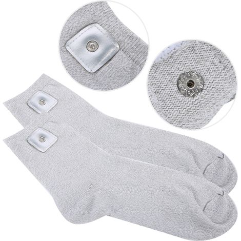 Irovami Chaussettes de massage conductrices à fibres d'argent (cuir PU sur une seule face) (1/5)