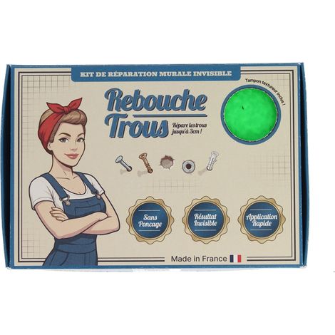 Le Rebouche Trous - Kit de réparation murale Gouttelette Projetée (1/5)
