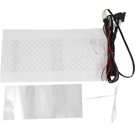 Coussin de siège chauffant universel 12 V pour moto, quad et SSV avec interrupteur, en fibre de carbone. (1/5)