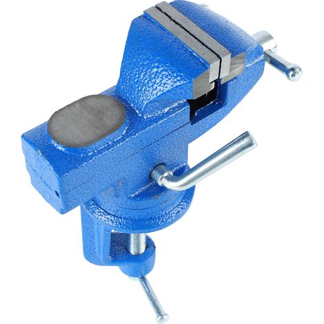 Étau d'établi robuste, mâchoires de 50 mm, haute dureté, rotation à 360°, étau de table universel, 50 mm/2 po (1,5 kg), bleu (1/5)