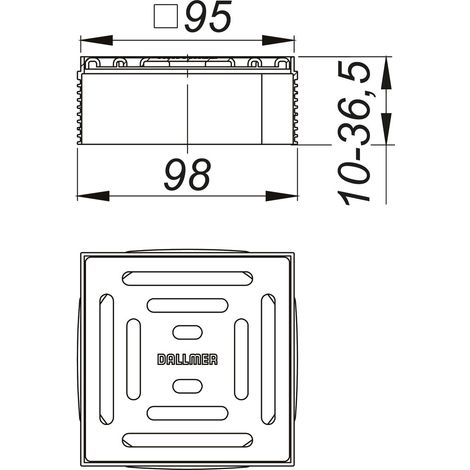 Dallmer Aufsatz DallDrain Pure, 100 x 100 mm (1/3)