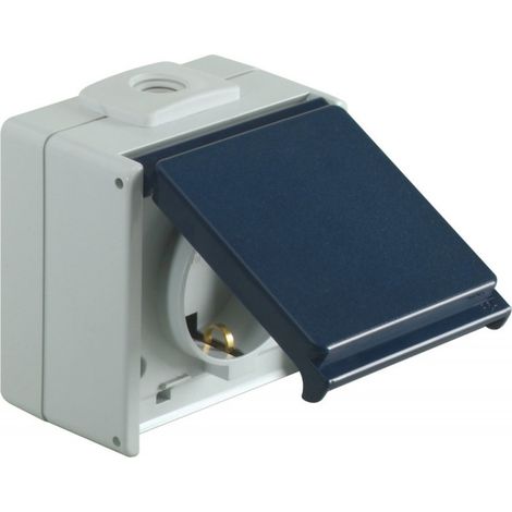 Ip54 Schuko 1 Vano 250 V Ac 50 Hz 10/16 A 2.714.820 Con Patta