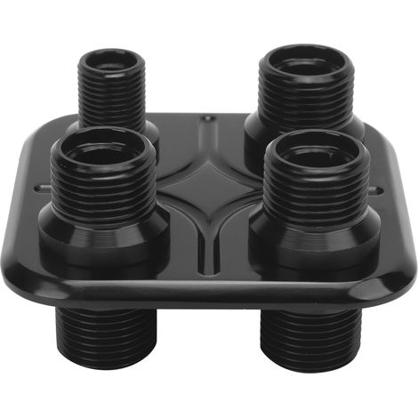 Raccord de cloison pour climatisation auto 4 ports universel modification remplacement GM Performance Noir (1/5)