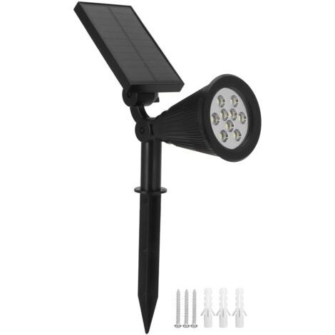 DEESSE SHOP-9 LED puces projecteurs solaires LED lumières solaires de paysage pour la cour extérieure de jardin lumière blanche (1/5)