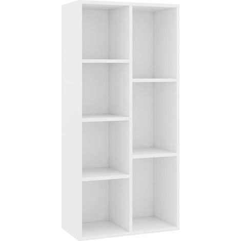 Maison Exclusive - Estantería librería madera contrachapada blanc (1/5)