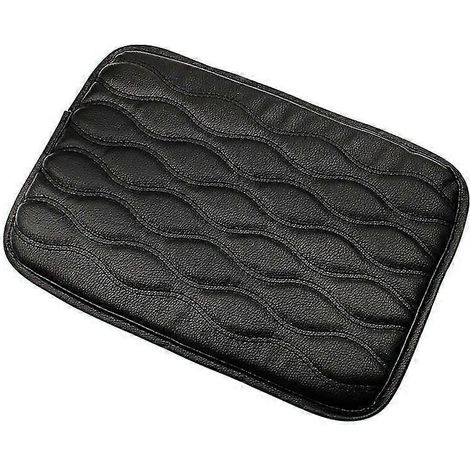 Mittelkonsolenkissen aus Leder, Schutzhülle für Armlehne und Sitzkasten, Universalgröße (2 Stück, schwarz) (1/5)
