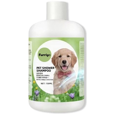 Furriyo Haustiershampoo: Reinigt sanft, desodoriert, pflegt, nährt und macht das Fell weich. (1/5)