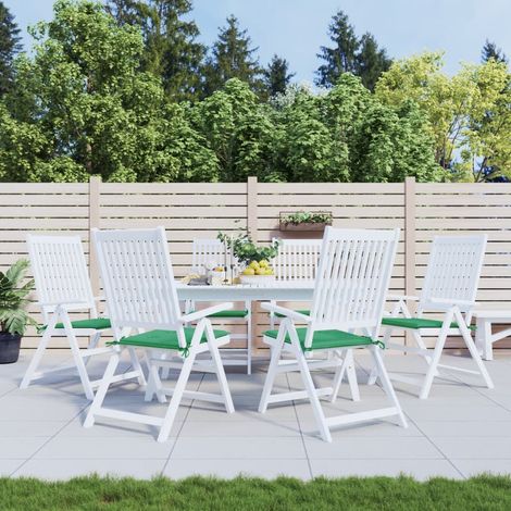 Coussins de chaise,Rembourrés pour chaise de jardin 6 pcs vert 50x50x3 cm tissu oxford BGT79721 (1/5)