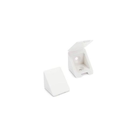 Équerre de fixation 40 pcs Connecteurs d'angle 21x21x17mm Pour meubles en bois Couleur blanche Plastique durable (1/4)