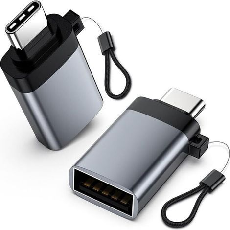 Adattatore Lntyq da USB-C a USB 3.2, da Type-C maschio a USB-A femmina, 10 Gbps OTG, confezione da 2, compatibile con iPhone 15 Pro/Max, iPad Pro, MacBook Pro/Air, Google Pixel, Samsung Galaxy, iMac (1/4)