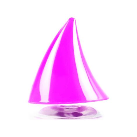 Décoration de casque de véhicule électrique Klaxon en caoutchouc souple non incandescent Décoration de corne de diable, rose rouge (1/2)