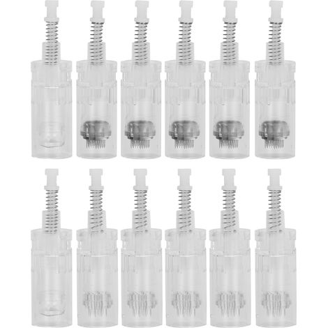 12 aiguilles micro 5D 12 broches/36 broches, aiguille de remplacement électrique transparente pour derma roller. (1/5)
