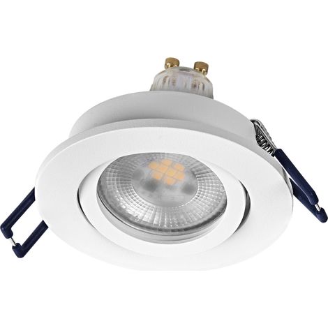 Spot Set Spot LED encastrable DIM 6 W 827 Blanc 85 mm, 500 lm 2 700 K Blanc chaud, IRC ≥ 80, Aluminium dimmable, lot de 3 (1/4)