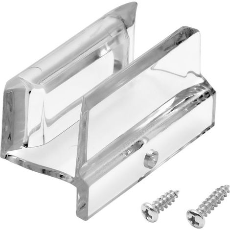 Rail inférieur de porte de douche coulissante, rail en plastique pour porte de douche en verre de 3/8 po (1 pièce) (1/5)