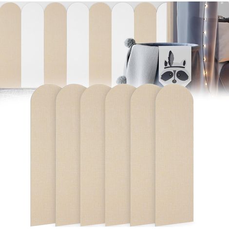 Installazione a parete facile: 12 pannelli 3D autoadesivi 60 x 15 cm - Protezione antiurto e decorazione - Per ufficio, corridoio, sala giochi, Giallo (1/5)