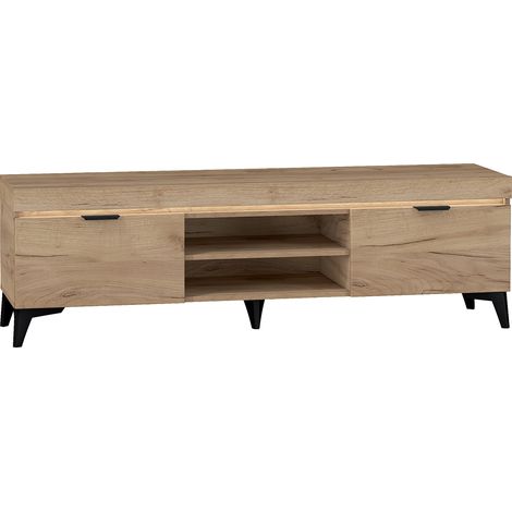 Mueble TV 2 puertas 157 cm con LED Ruben Madera