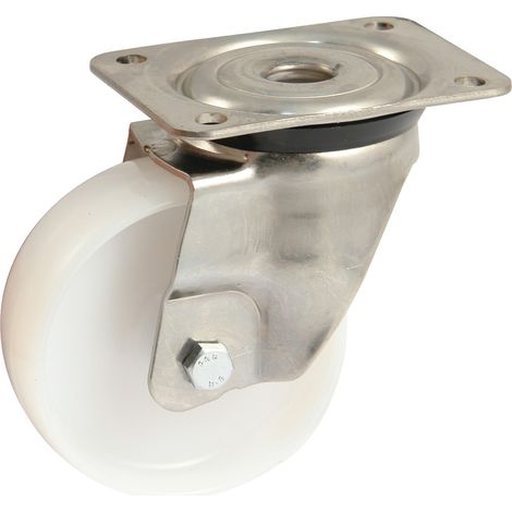AVL D100mm Drehrolle aus Weißem Edelstahl