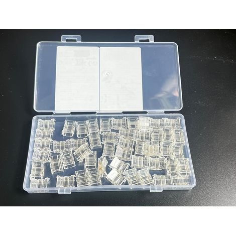 COB 50pcs2 pin 10mm 0.39in support de connecteur transparent fcob 10mm large bande LED monochrome connexion d'angle (1/5)