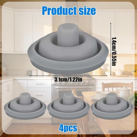 Lot de 4 Joint de cuisson pour Cocotte-minute WMF et Silit, Silicone résistant à la chaleur, Diamètre 18 cm et 22 cm, Pour modèles 2,5L à 8,5L (1/5)