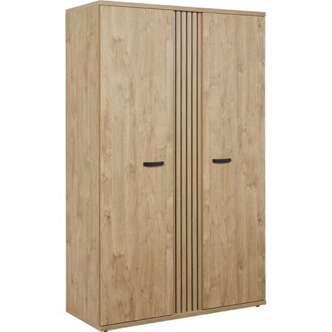 Armadio robusto per la camera dei bambini, 2 porte, collezione TOMMY, colore quercia dorata.
